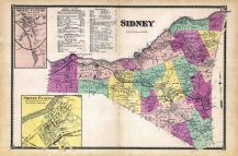Sidney, Sidney Centre, Sidney Plains, Delaware County 1869